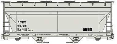 Accurail HO 2220 - ACF 2-Bay Covered Hopper Car (Kit) "ACFX" #44795