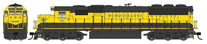 Walthers HO 910-9768 - Mainline - EMD SD60 Spartan Cab Diesel Locomotive "New York, Susquehanna & Western" #3802 (Standard DC)