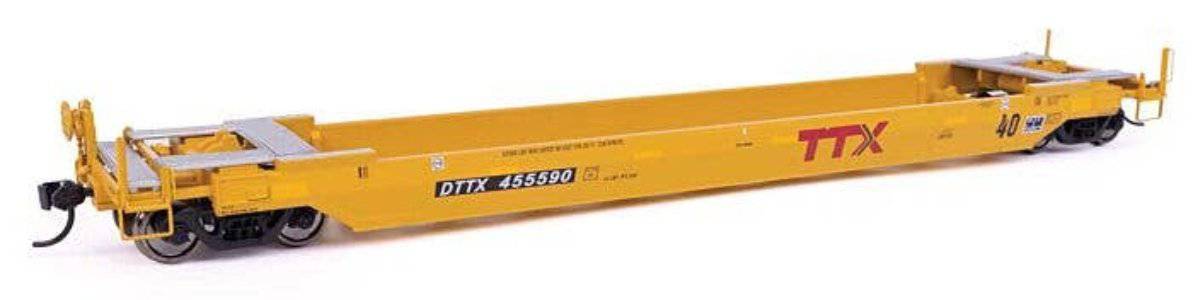 Walthers HO 920-109139 - Proto - 40’ Gunderson Rebuilt All-Purpose Well Car "TTX" #455721 (New Logo) DTTX