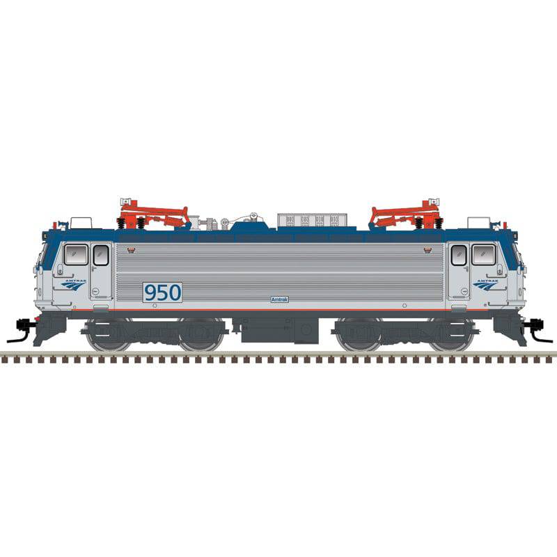 Atlas HO 10004638 - Master - Silver Model - AEM-7 Diesel Locomotive "Amtrak Phase V" #950 (with Travelmark)