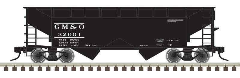 Atlas HO 20007433 - Trainman - 2-Bay Offset Hopper Car "Gulf, Mobile & Ohio" #32001