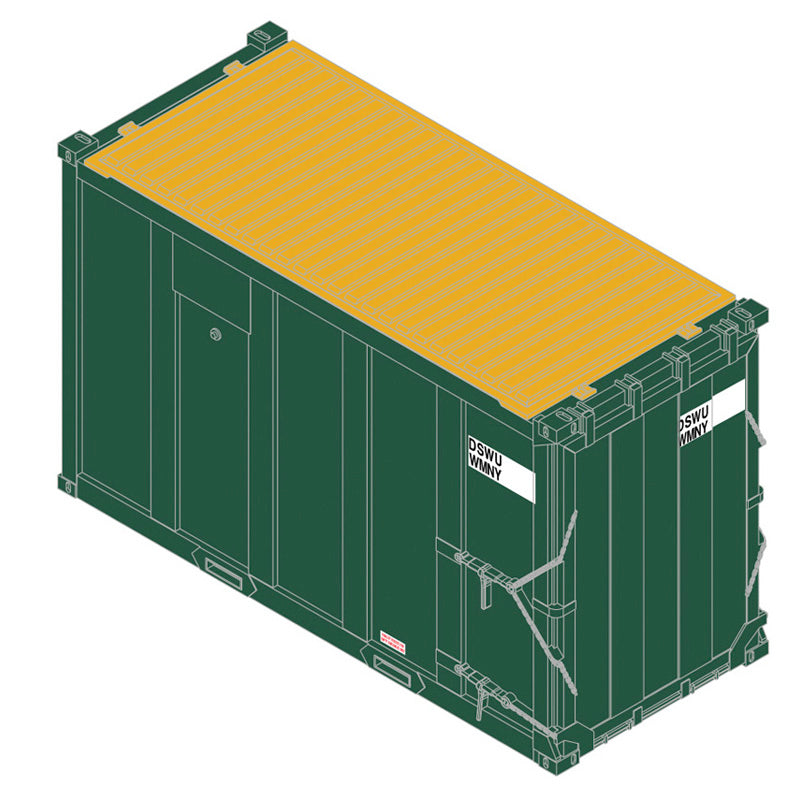 Atlas HO 20007746 - Trainman - 20' High-Cube MSW Containers "USWX" (4-Pack) Set 1