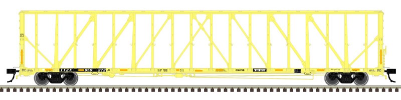 Atlas HO 20008083 - Master - 73' Center Partition Car "Trailer Train" #857115 (TTZX, w/yellow conspics)