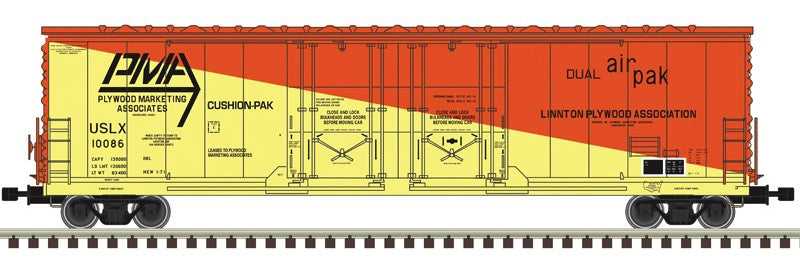 Atlas HO 20008104 - Master - 53' Evans Double Plug Door Boxcar "Plywood Marketing Associates" #10086 (USLX)