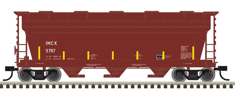 Atlas HO 20008107 - Trainman - ACF 3560 Covered Hopper "IMCX" #5797 (w/conspic stripes)