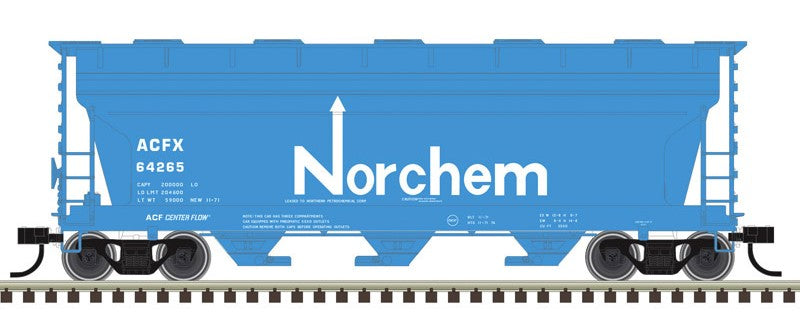 Atlas HO 20008117 - Trainman - ACF 3560 Covered Hopper "Norchem" #64295