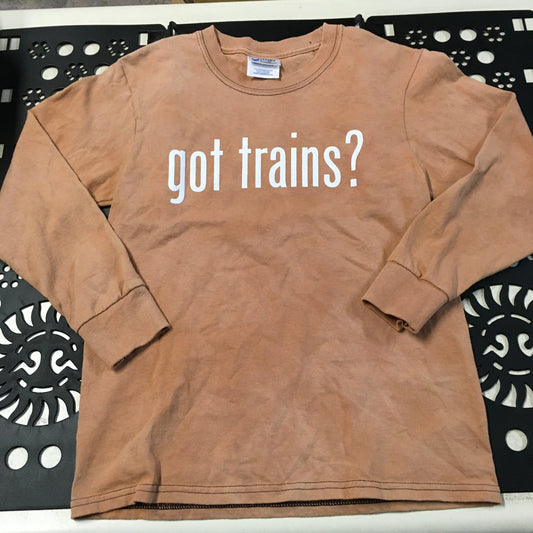 T-Shirt - "Got Trains" Youth Long Sleeve (Tie-Dye)