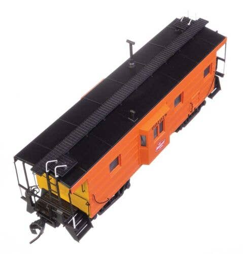 Walthers HO 920-103653 - Proto - Rib Sided Caboose "Milwaukee Road" #991918 (Orange, Black, Yellow; Includes Oil Stove)