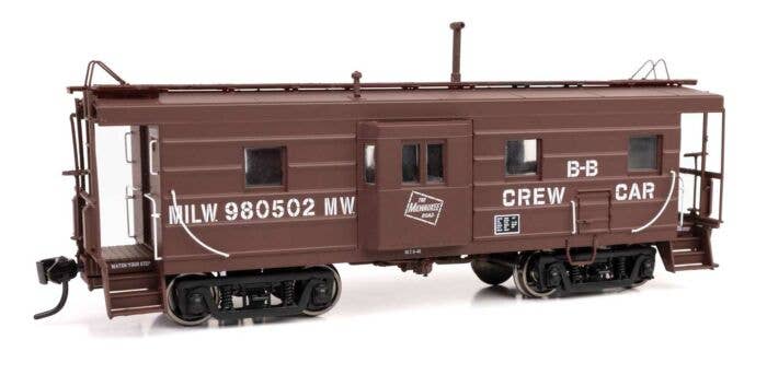 Walthers HO 920-103659 - Proto - Rib Sided Caboose "Milwaukee Road" #980502 (Tuscan, Black, White; Includes Oil Stove) Buildings & Bridges