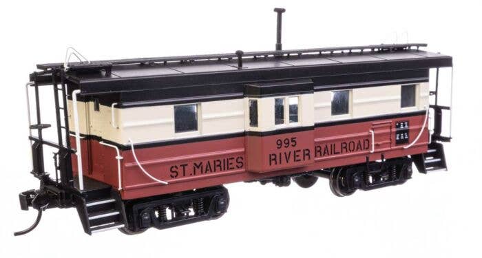 Walthers HO 920-103660 - Proto - Rib Sided Caboose "St. Marie's River Railroad" #995 (Red, White, Black; Includes Oil Stove)