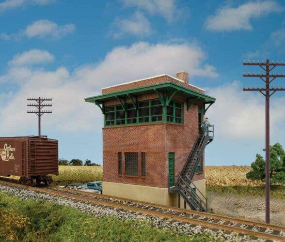 Walthers HO 933-3554 - Cornerstone - Brick Interlocking Tower w/Flat Roof "Pennsylvania" (Kit)