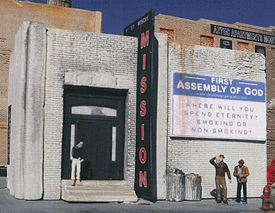 Downtown Deco HO 1034 - Rescue Mission Building (Kit)