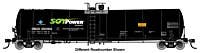 Walthers HO 910-48239 - Mainline - Trinity 25,000-Gallon Tank Car "DBUX" #250186 (Soy Power)