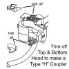 Kadee HO 118-25 - #118 SF Shelf Whisker Metal Couplers - Medium (9/32") Centerset Shank (Bulk Pack - 25 Pair)