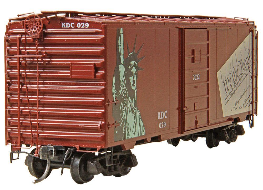 Kadee HO 6929 - 40' PS-1 Box Car "KDC" 2022 Patriotic Car #029