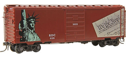 Kadee HO 6929 - 40' PS-1 Box Car "KDC" 2022 Patriotic Car #029