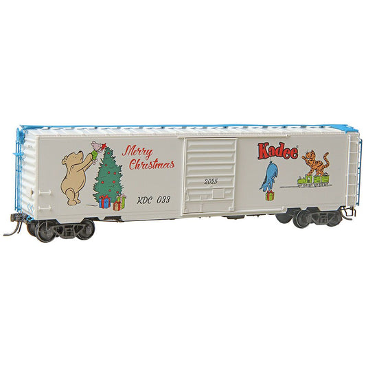 Kadee HO 6934 - 50' PS-1 2025 Christmas Box Car "Winnie-the-Pooh and Friends" #033 (Blue)