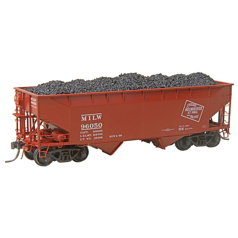 Kadee HO 7529 - 50-Ton AAR Standard 2-Bay Open Hopper "Milwaukee Road" #96050