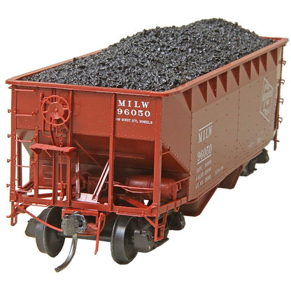 Kadee HO 7529 - 50-Ton AAR Standard 2-Bay Open Hopper "Milwaukee Road" #96050