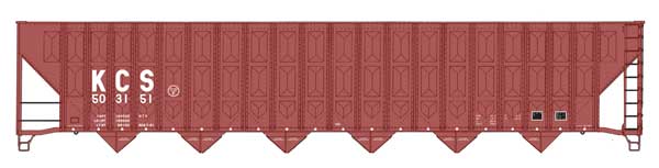 Walthers HO 910-56346 - Mainline - 73' Greenville 7,000 Cubic Foot Wood Chip Hopper "Kansas City Southern" #503151