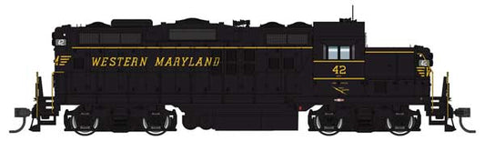 Walthers HO 920-17708 - Proto - EMD GP9 Low Nose Diesel Locomotive "Western Maryland" #36 (black, yellow) Standard DC