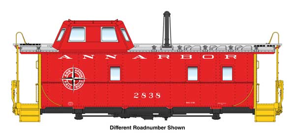 Walthers HO 920-103604 - Proto - Wabash Streamlined Caboose "Ann Arbor" #2838 (Yellow Ends)