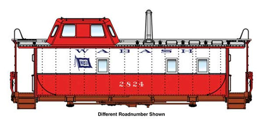 Walthers HO 920-103613 - Proto - Wabash Streamlined Caboose "Wabash" #2771 (Red/White/Flag)