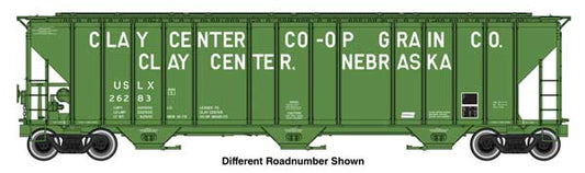 Walthers HO 920-106184 - Proto - 55' Evans 4780 Covered Hopper "Clay Center" #26291 (USLX)