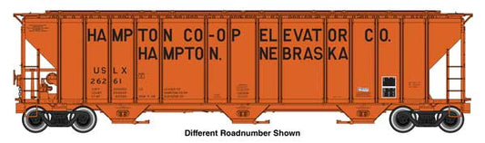 Walthers HO 920-106197 - Proto - 55' Evans 4780 Covered Hopper "Hampton Co-op" #26197 (USLX)