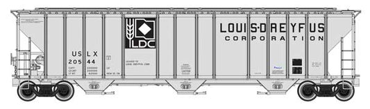 Walthers HO 920-106198 - Proto - 55' Evans 4780 Covered Hopper "Louis Dreyfus" #20544 (USLX)
