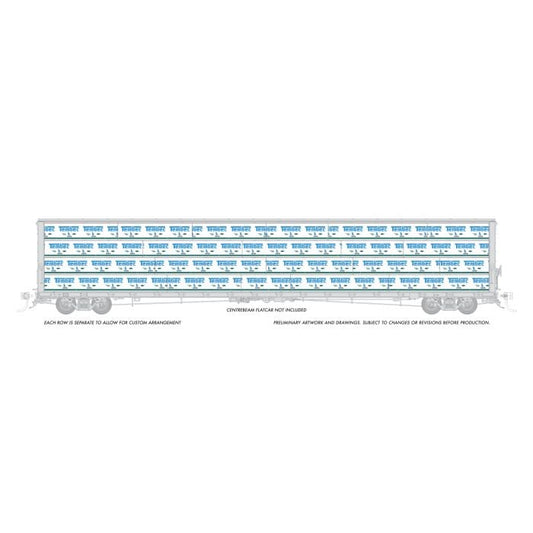 Rapido Trains HO 102166 - Centerbeam Wrapped Lumber Load "Tembec"