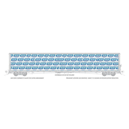 Rapido Trains HO 102167 - Centerbeam Wrapped Lumber Load "Tolko"