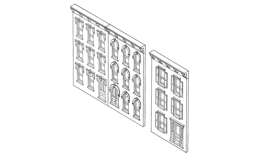 DPM HO 11400 - Townhouse Flats Kit - 3 Fronts Only