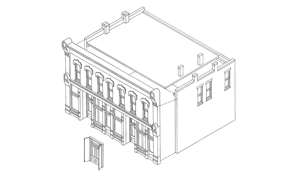 DPM HO 12000 - Front Street Building Kit