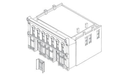 DPM HO 12000 - Front Street Building Kit