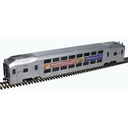 Atlas HO 20007479 - Master - Multi-Level Trailer w/ Toilet "NJ Transit" #7216 (DHS Naloxone Wrap)