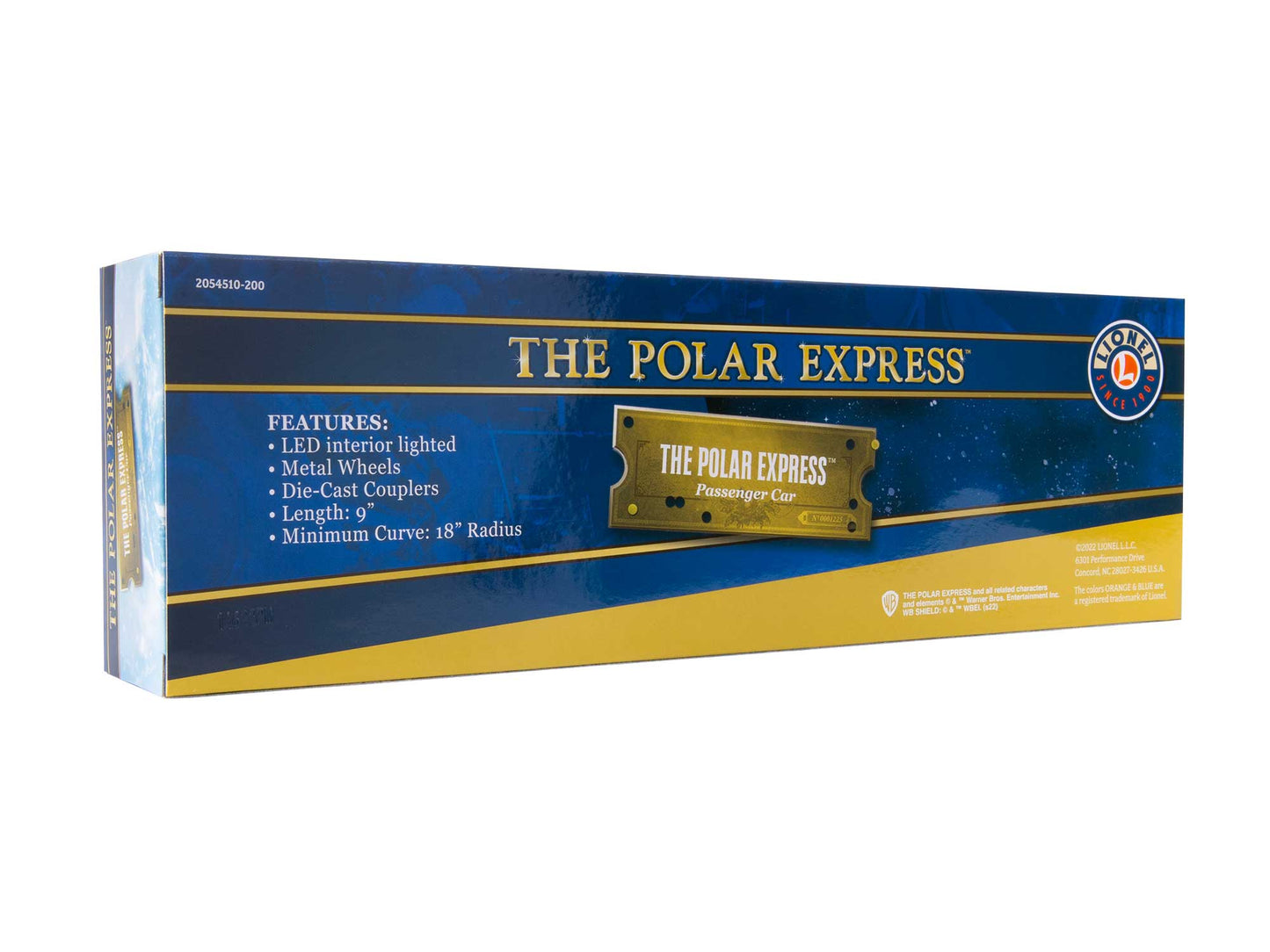 Lionel HO 2054510 - 9" Passenger Coach Car "The Polar Express"