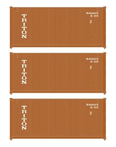 Walthers HO 949-18055 - SceneMaster - 20' Corrugated Container (3 Pack) "Triton"