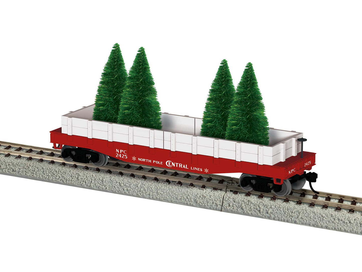 Lionel HO 2454080 - Gondola Car "North Pole Central" w/ Tree Load