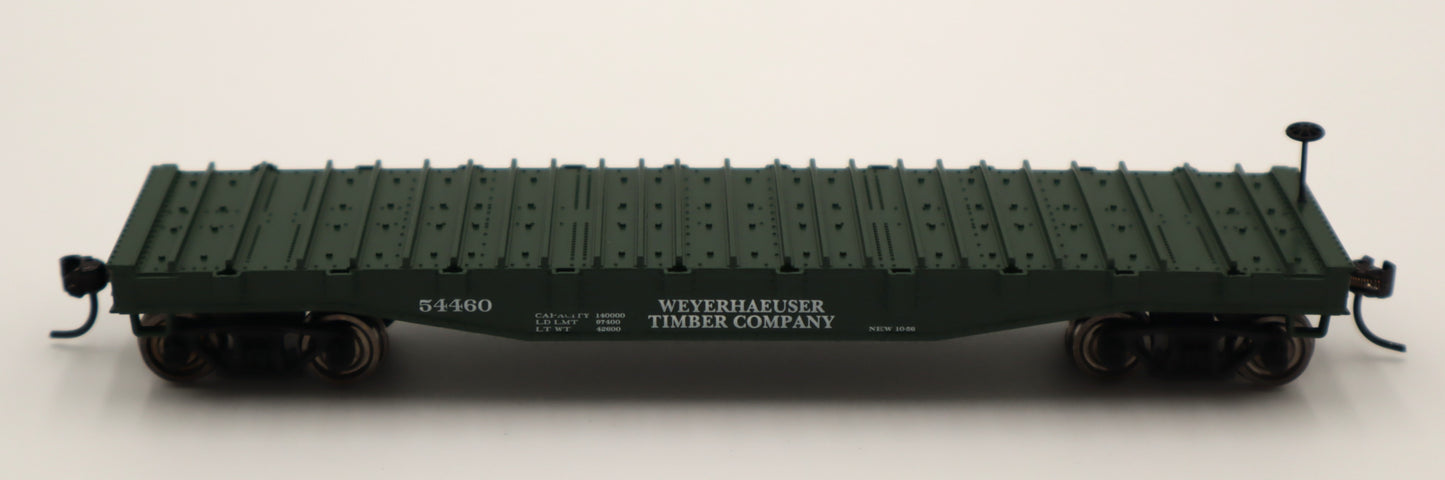 Lionel HO 2454460 - Steel-Deck Flatcar "Weyerhauser" #54460