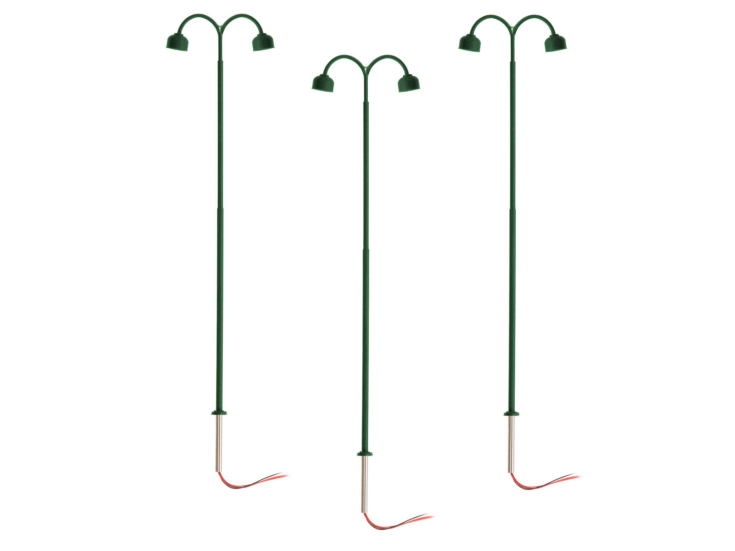 Lionel HO 2456020 - Double Arm Lamp (3-Pack) Green