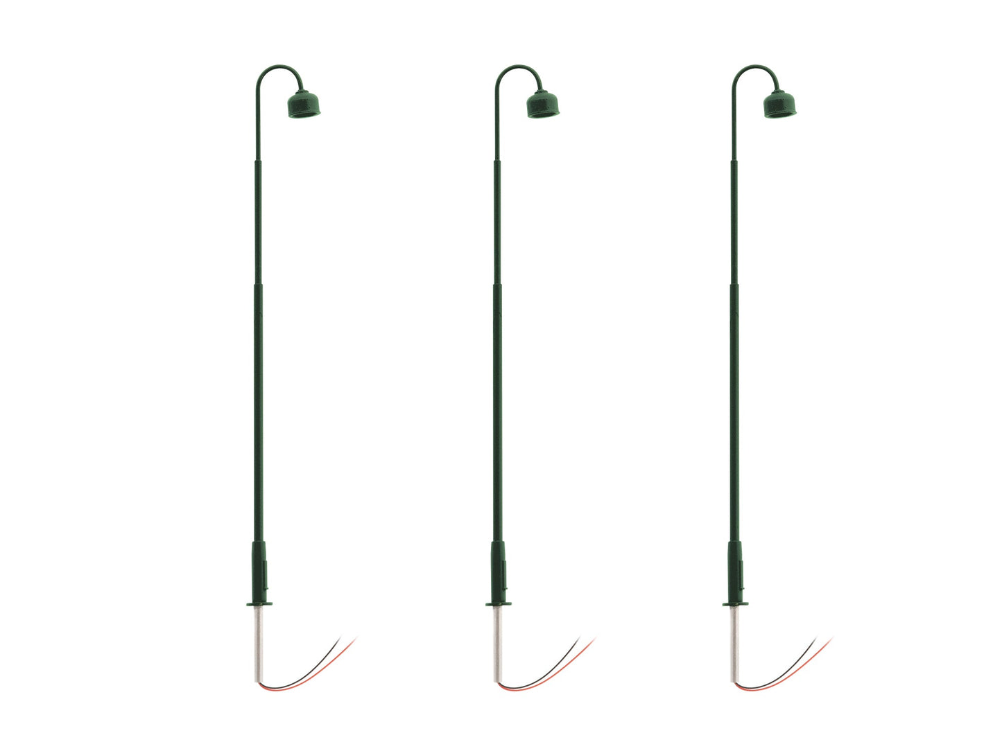 Lionel HO 2456040 - Single Arm Lamp (3-Pack) Green