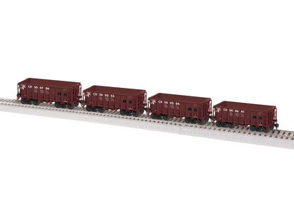 Lionel HO 2474132 - G38B Ore Car "Conrail"  (Brown B) 4 Pack, Set 2