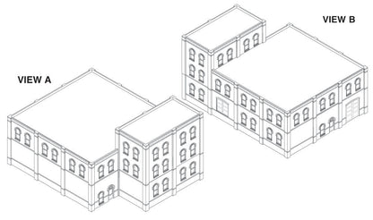 DPM HO 36100 - Arched Window Industrial Building Kit