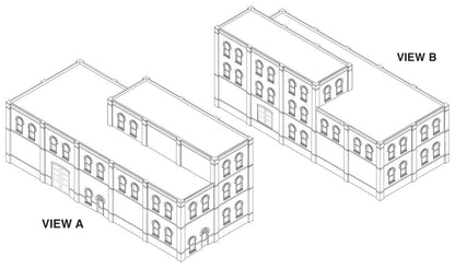 DPM HO 36100 - Arched Window Industrial Building Kit