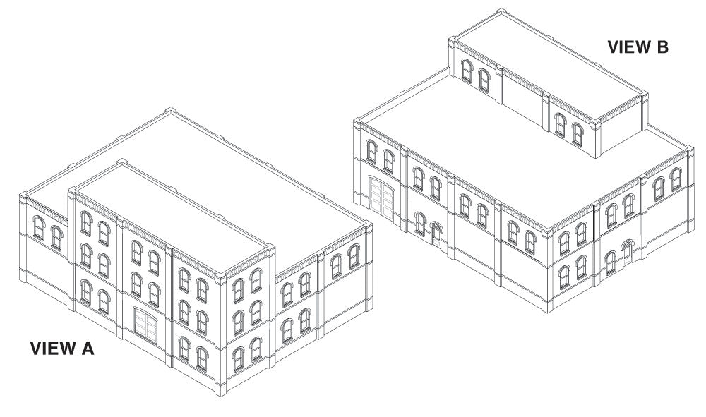 DPM HO 36100 - Arched Window Industrial Building Kit