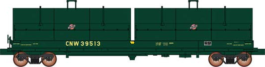 InterMountain HO 32577 - Evans 100-Ton Coil Car w/ Angled Hoods "Chicago & North Western" (Green, Small Logo)
