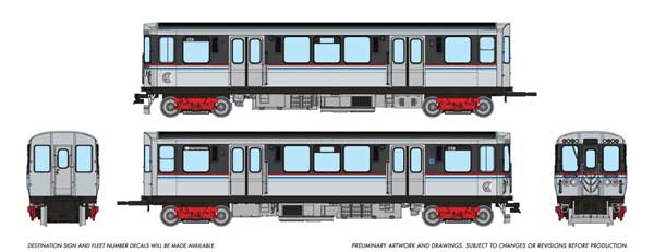 Rapido Trains HO 208503 - Budd 2600-Series Railcars "Chicago Transit Authority" #2929, 2930 (As Delivered Scheme)