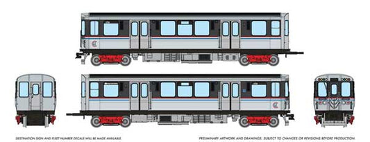 Rapido Trains HO 208502 - Budd 2600-Series Railcars "Chicago Transit Authority" #2789, 2790 (As Delivered Scheme)