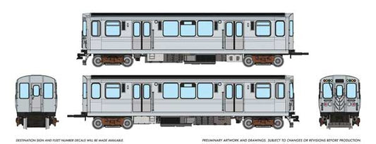 Rapido Trains HO 208019 - Budd 2600-Series Railcars "Chicago Transit Authority"  (Painted/Unlettered)